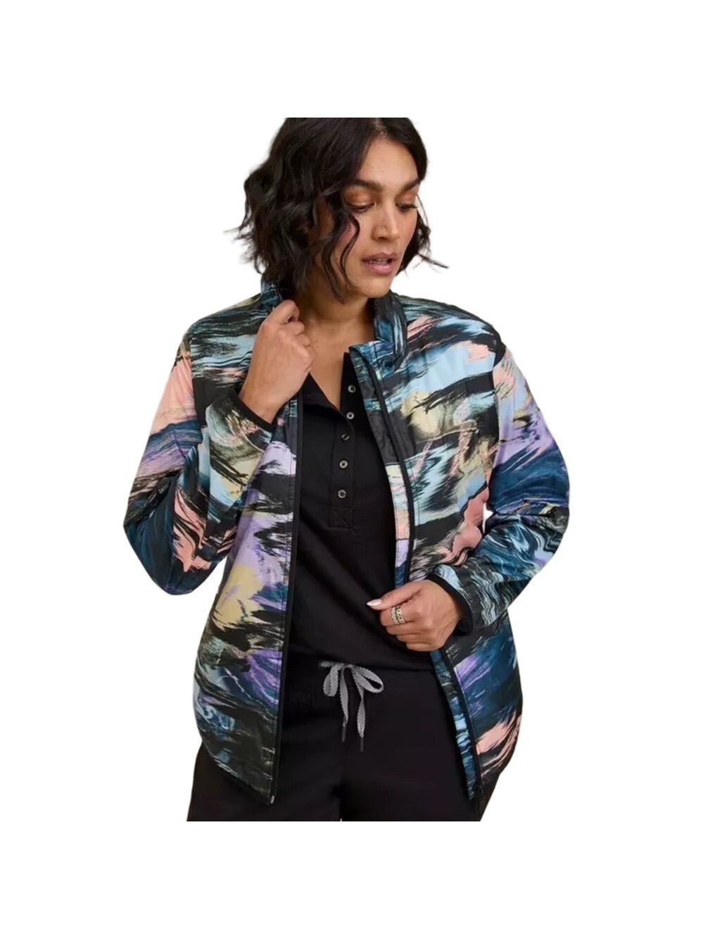Torrid 1 Happy Camper Polyester Woven Lightweight Active Jacket Size 14-16